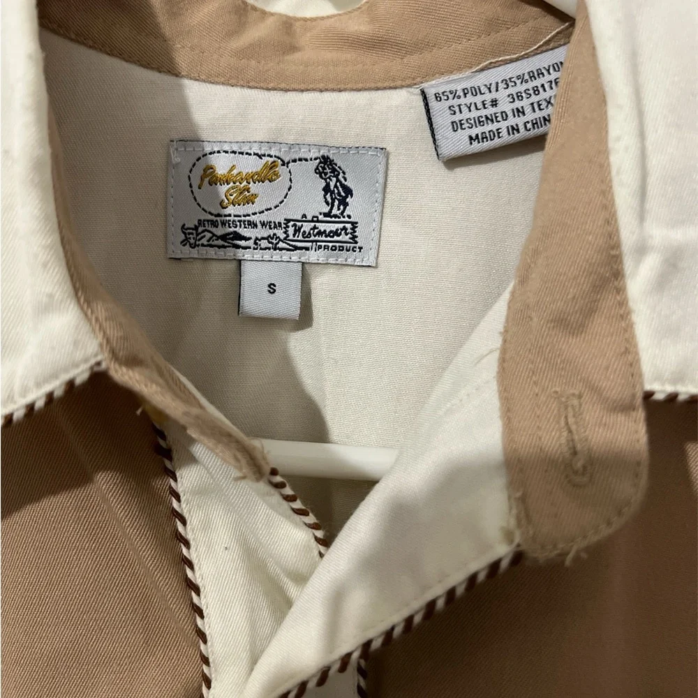 Panhandle Slim Cream and Tan Western Shirt - Picture 2 of 8